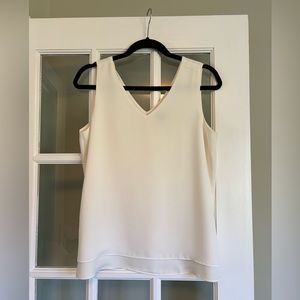 Ann Taylor Factory Double V ivory blouse - small
